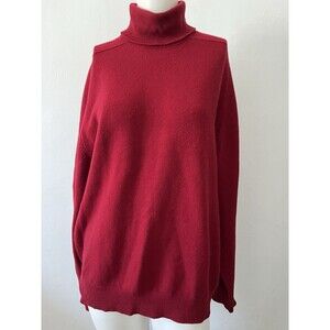 Vintage George Good Womens 100 Percent Lambswool Red Turtleneck Sweater EU 44